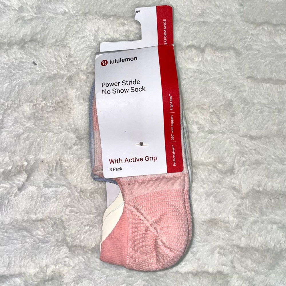 Lululemon Power Stride No Show Socks - 3 pack